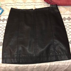 FREE PEOPLE LEATHER SKIRT